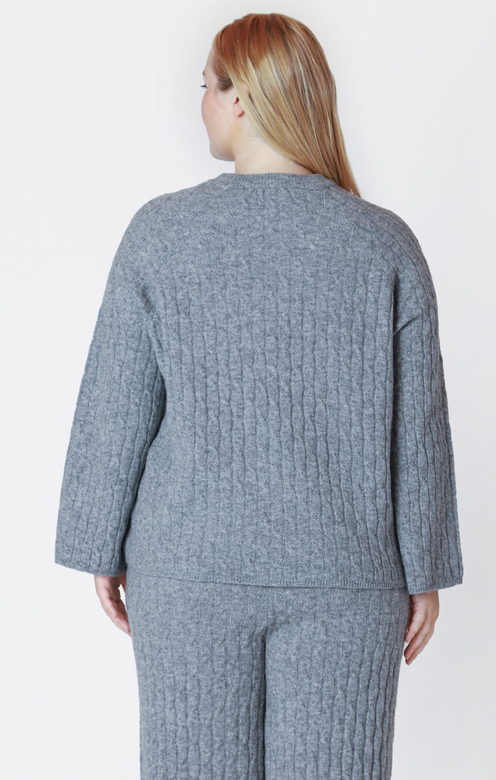 Dex Long Sleeve Cable Knit Sweater