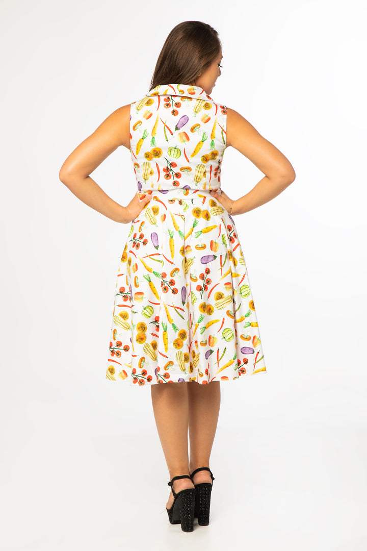 "Jani" Farmers market Fit & Flare Dress With Pockets