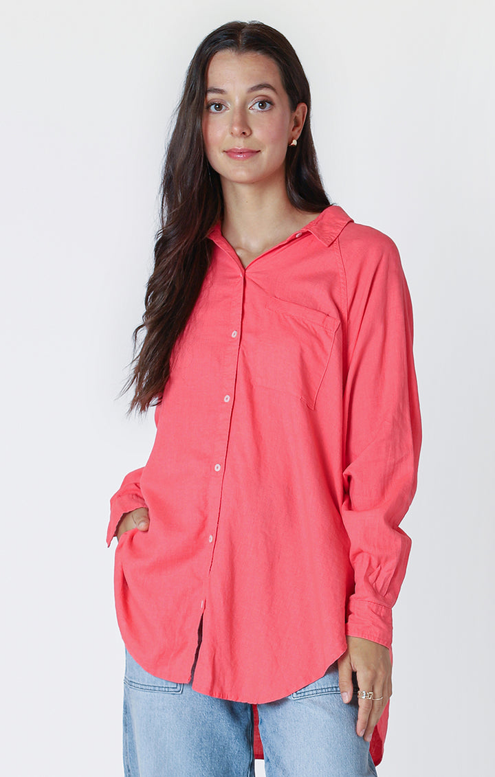 Dex Long Sleeve Button Front Blouse