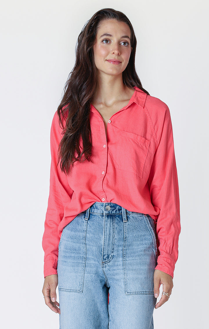 Dex Long Sleeve Button Front Blouse