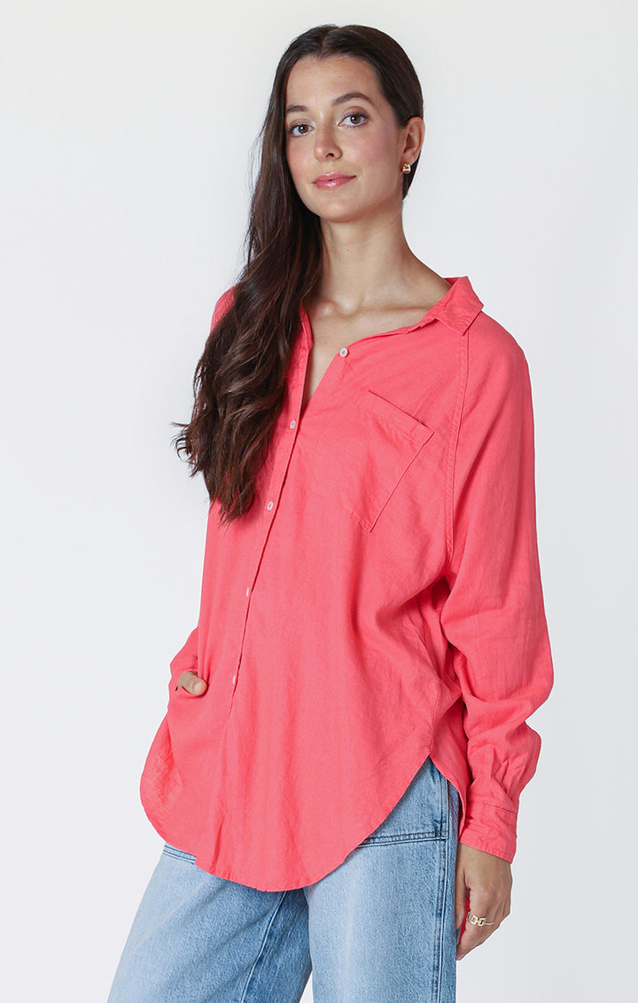 Dex Long Sleeve Button Front Blouse