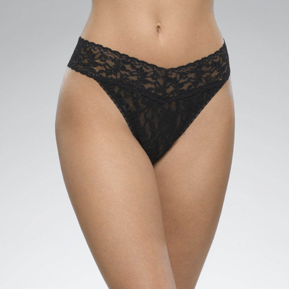 Hanky Panky Printed Retro Lace Thong – Sheer Essentials Lingerie