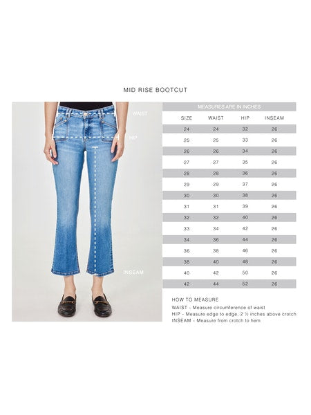 GENE - Mid Rise Bootcut Jeans