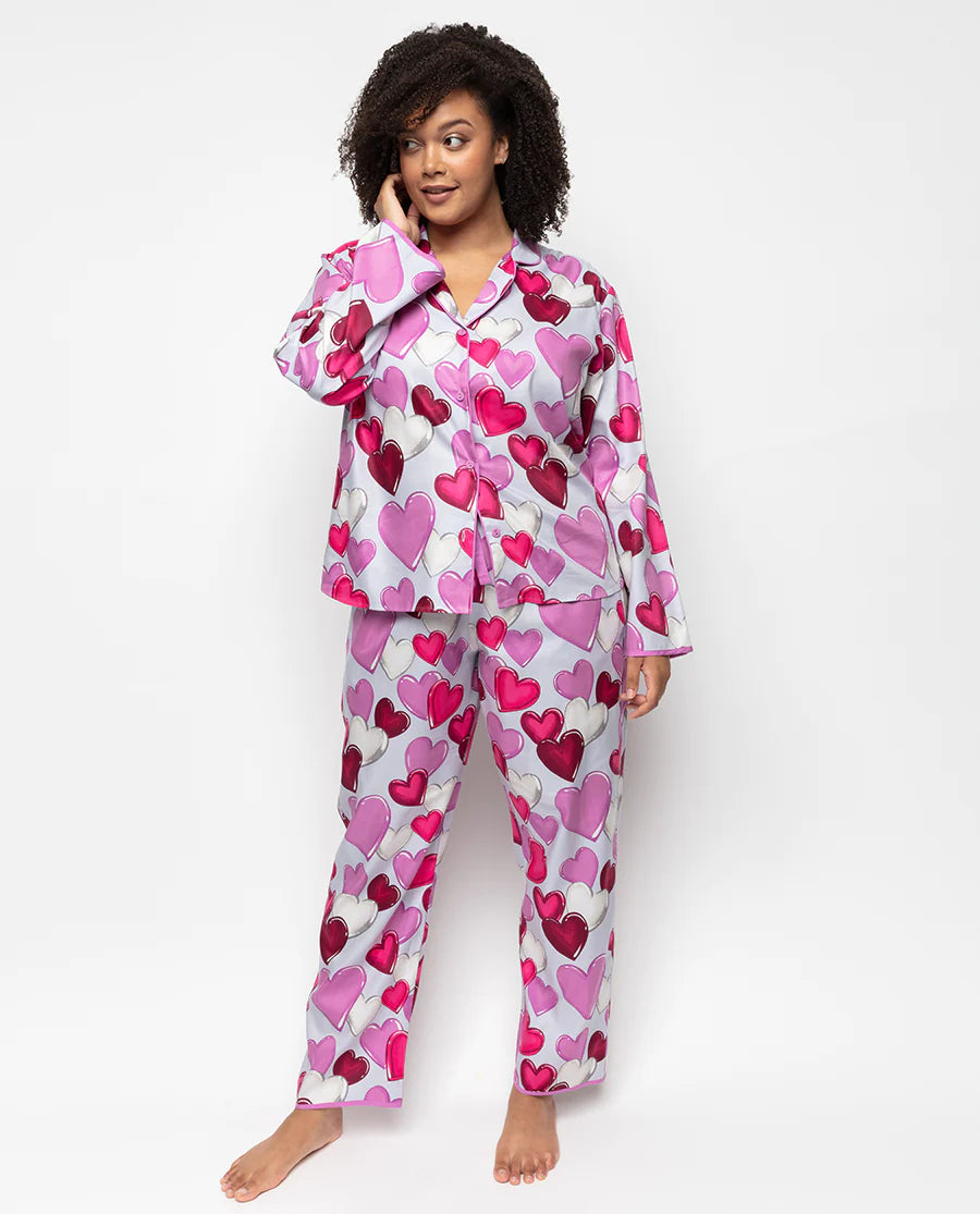 Viola Heart Print Pyjama Set