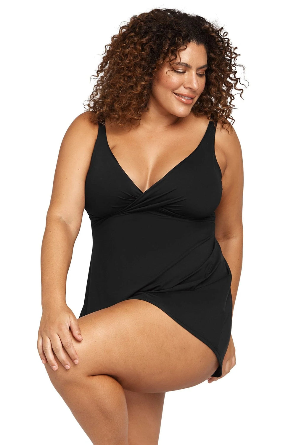 Dropship Plus Size Deep V Neck Solid One Piece Swimsuit; Women's Plus High  Stretch Vacation Boho One Piece Bathing Suit to Sell Online at a Lower  Price