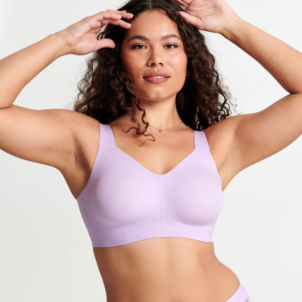 Women's Light Support Brushed Sculpt Bold Stitch Bra - All In Motion™  Lavender Xl : Target