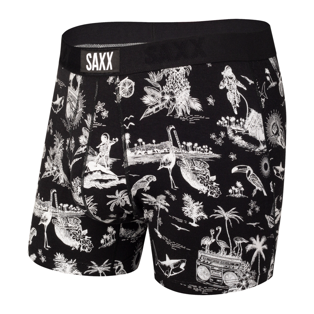 NWT SAXX Men's VIBE Boxer Brief Underwear - Cold Hard Cash Ice Green Medium