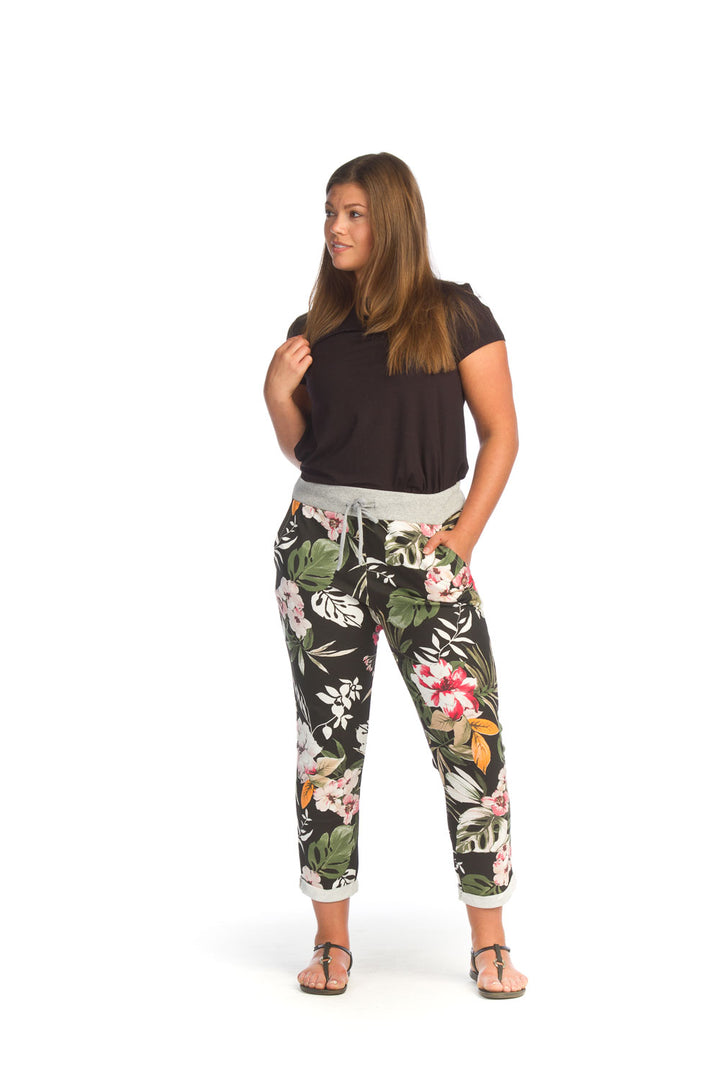 Tropical Cotton Blend Pants