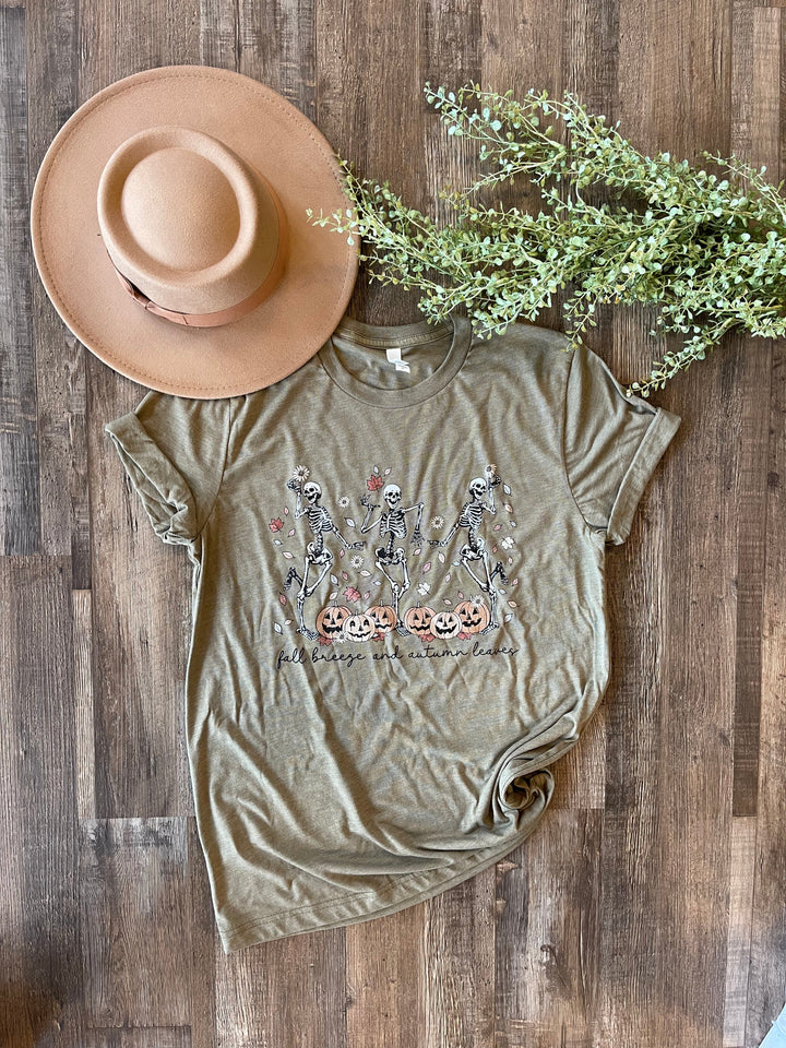 Fall Breeze Autumn Leaves Graphic Tee