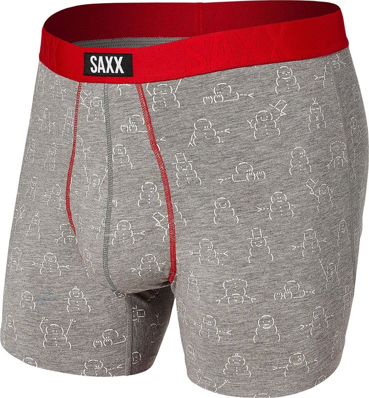 Saxx Undercover Boxer - Grey Ascii Art Snowman - Size Large