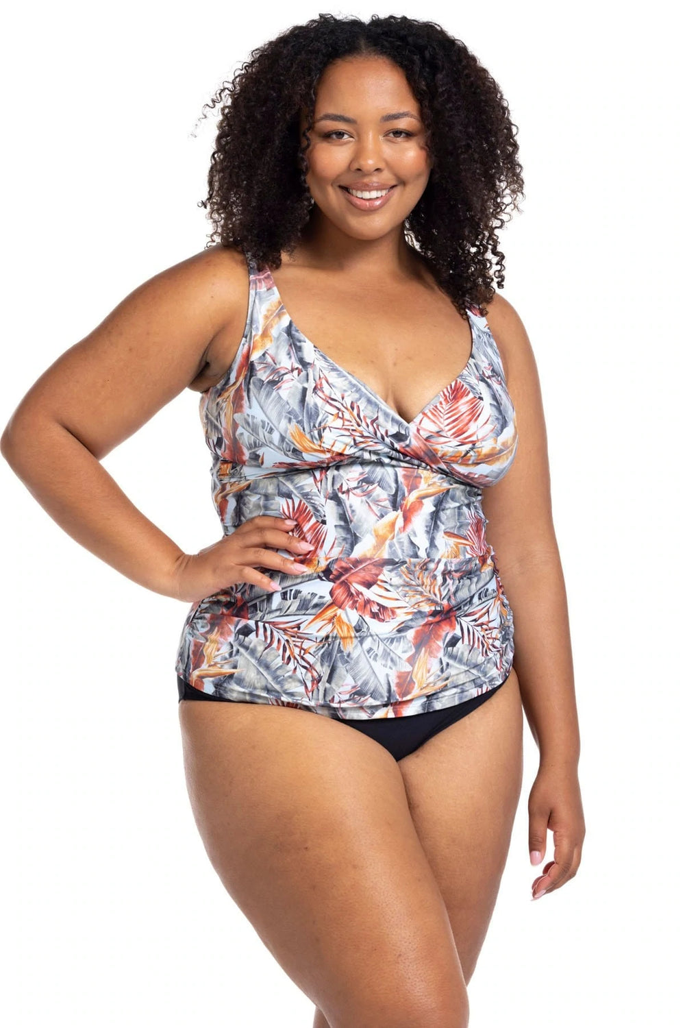 Artesands Women's Plus Size Palmspiration Delacroix Curve Fit Swim Dress  One Piece Swimsuit
