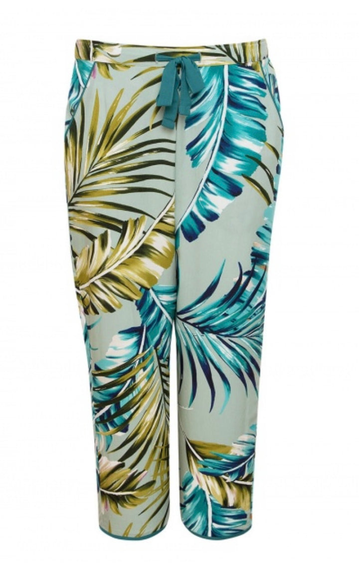 Eleanor Palm Leaf Print PJ Crop Pant