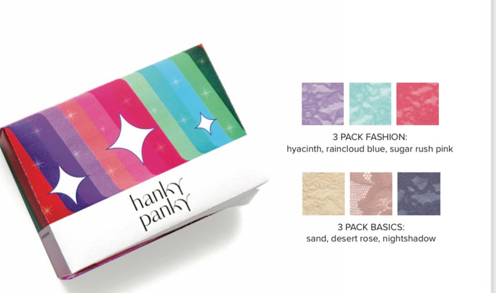 Hanky Panky Signature Lace Original Rise Thong Fashion 3-Pack