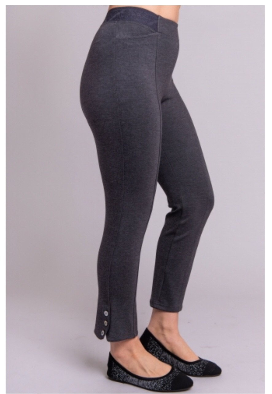 Woman Within Women's Grey Caged Soft Plus Size Leggings M 14/16 - $14 -  From Sasha