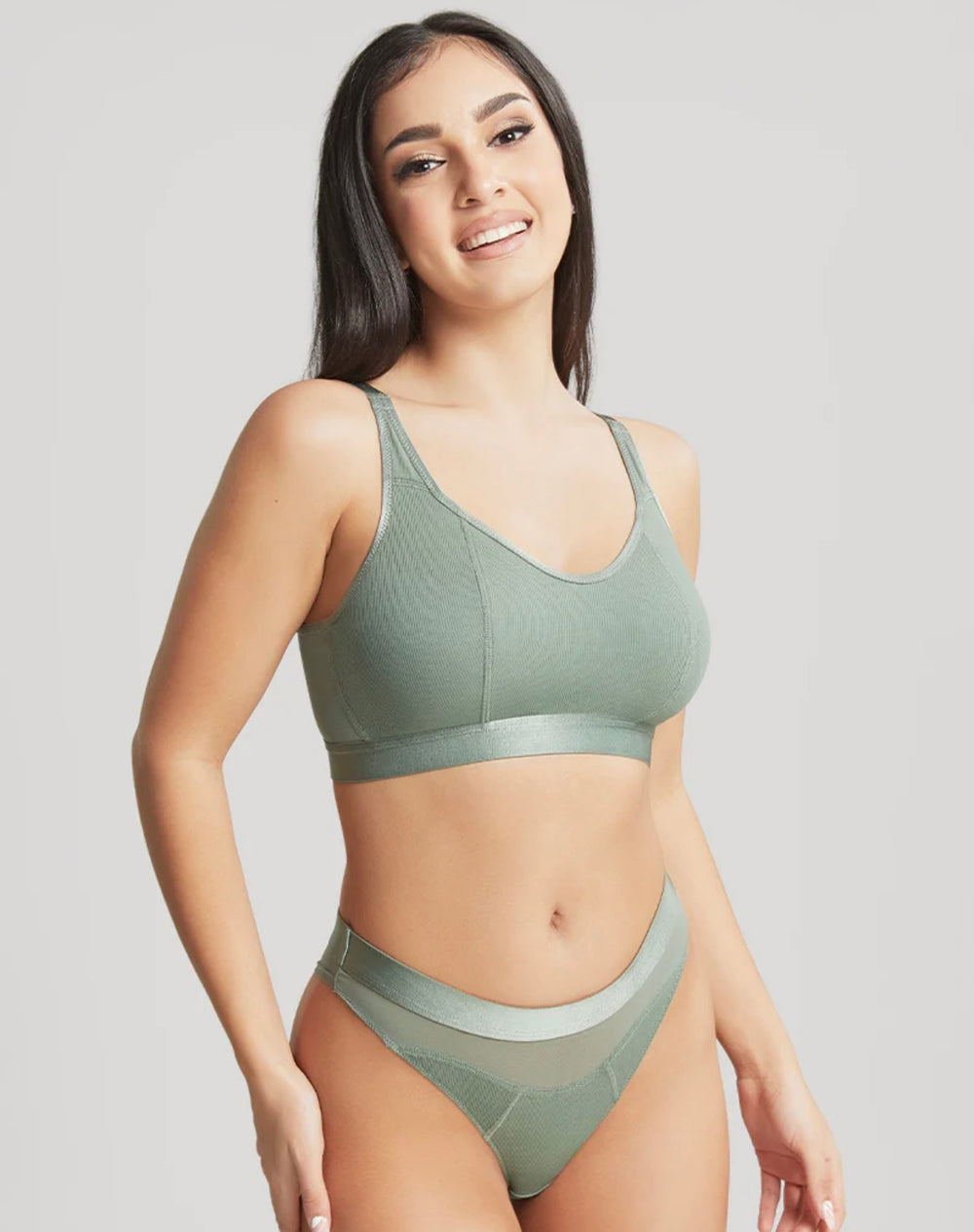 Front Zip Padded Sports Bra Panty Set for Women – Basic Lingerie