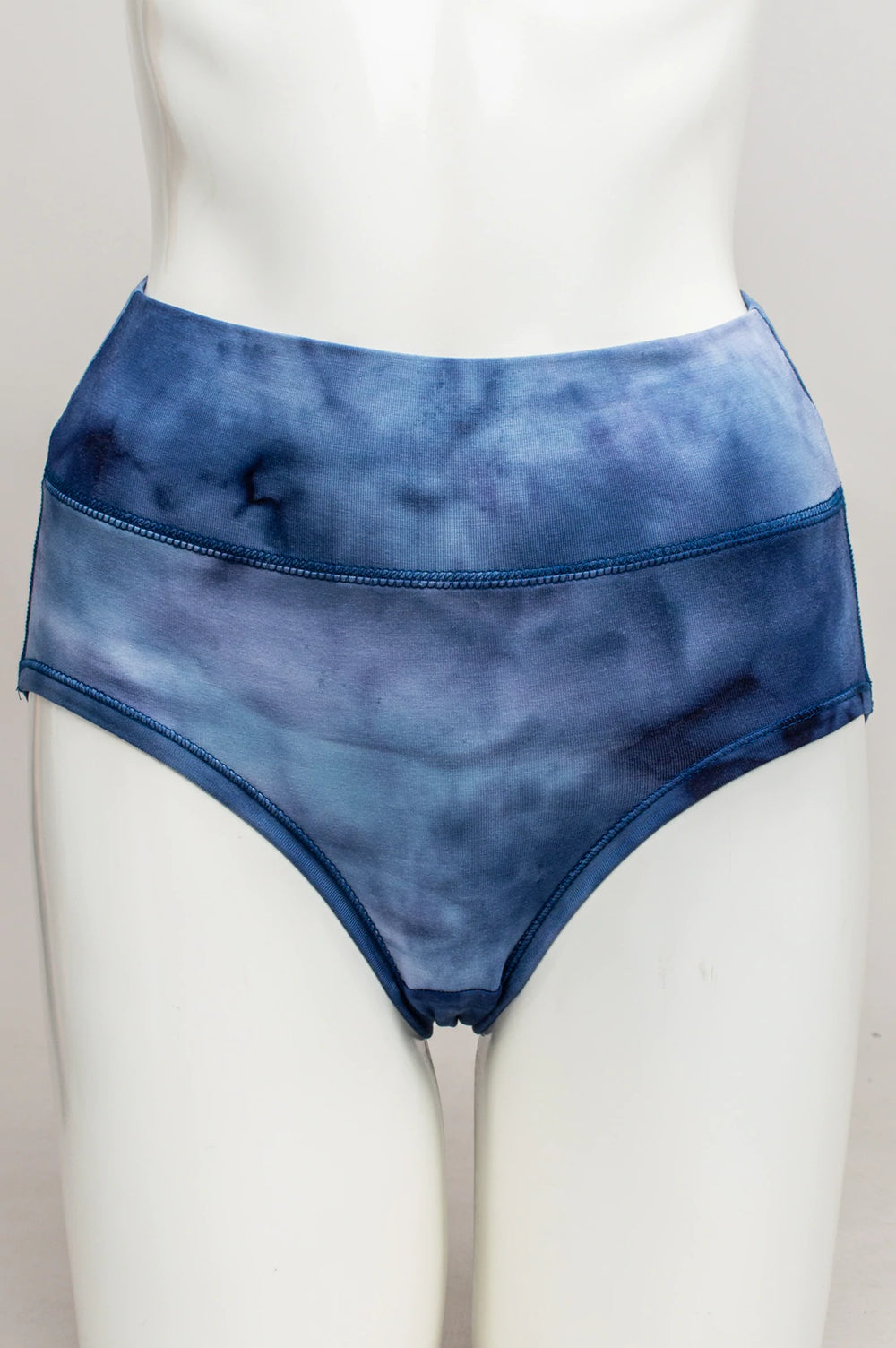 Felina | Signature Stretchy Lace Hi-Waisted Boyleg Panty (Blue Mist, Large)