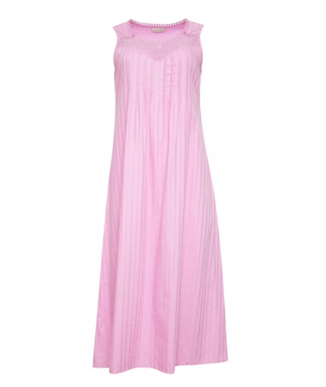 Vivien Cotton Sateen Strip Long Gown