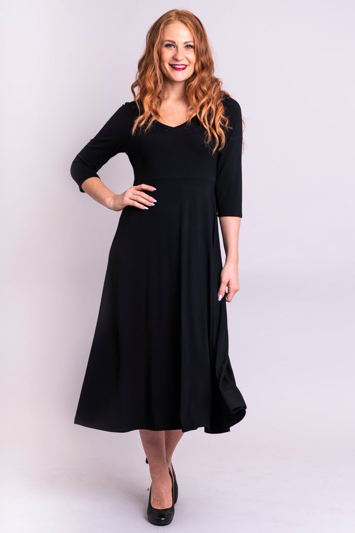 🇨🇦 Soul 3/4 Sleeve Dress - Black