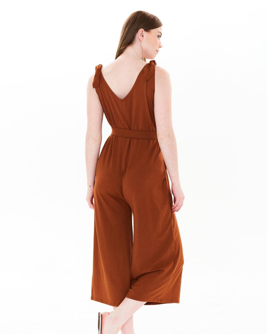 🇨🇦 Hattie Gaucho Jumpsuit - Tobacco - Size Small