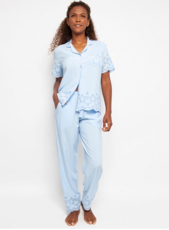 Olivia - Modal Embroidered PJ Set