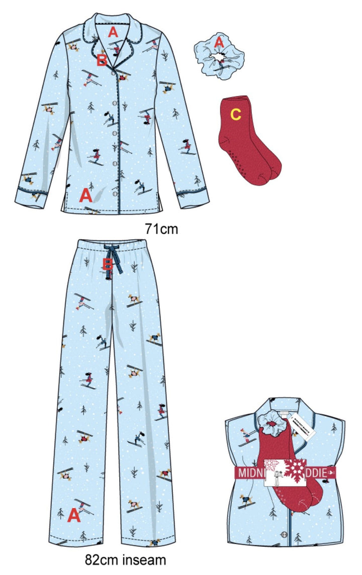 Down Hill Dog Flannel PJ Gift Set - Size 2 X