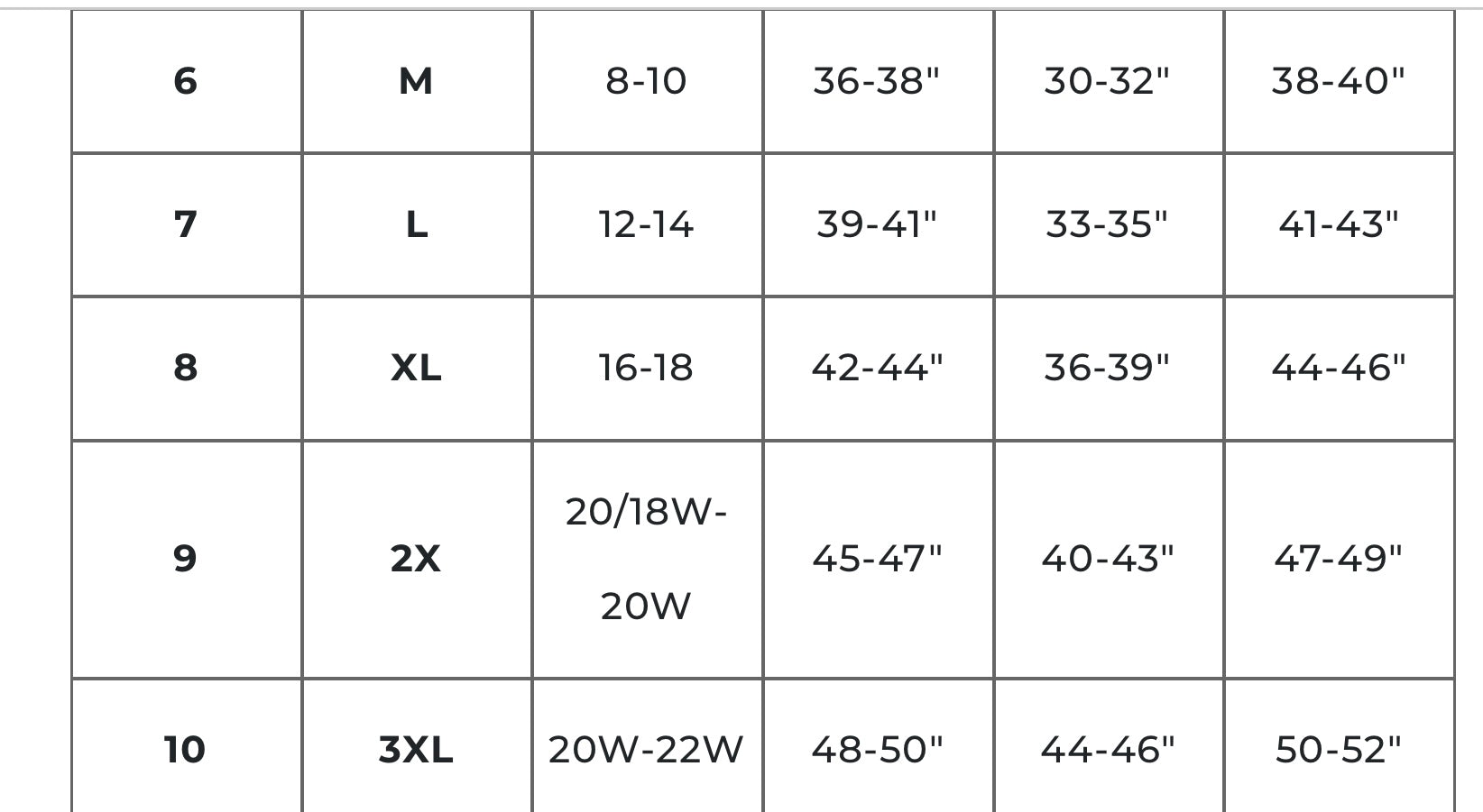 Jockey deals size chart