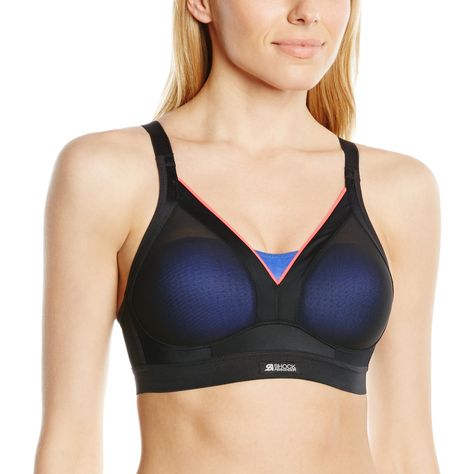 Shock Absorber Womens Active Zipped High Impact Plunge Bra Blue Sports  Running, Size 34F - Summer Fun Blue for sale online