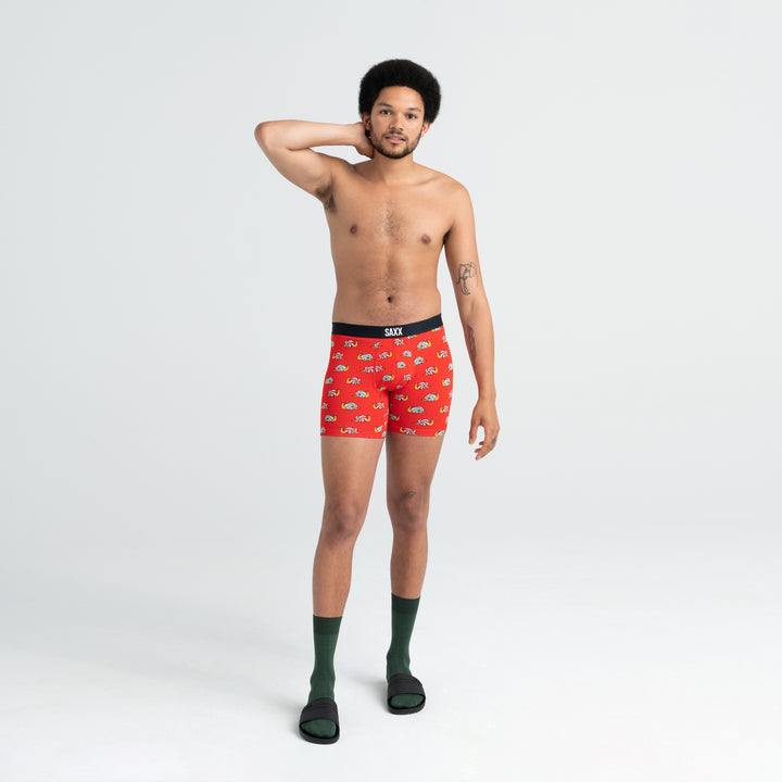 Saxx Vibe Boxer - Red Slow Lane